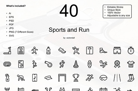 Sports and Run, an Icon by Vector Stall