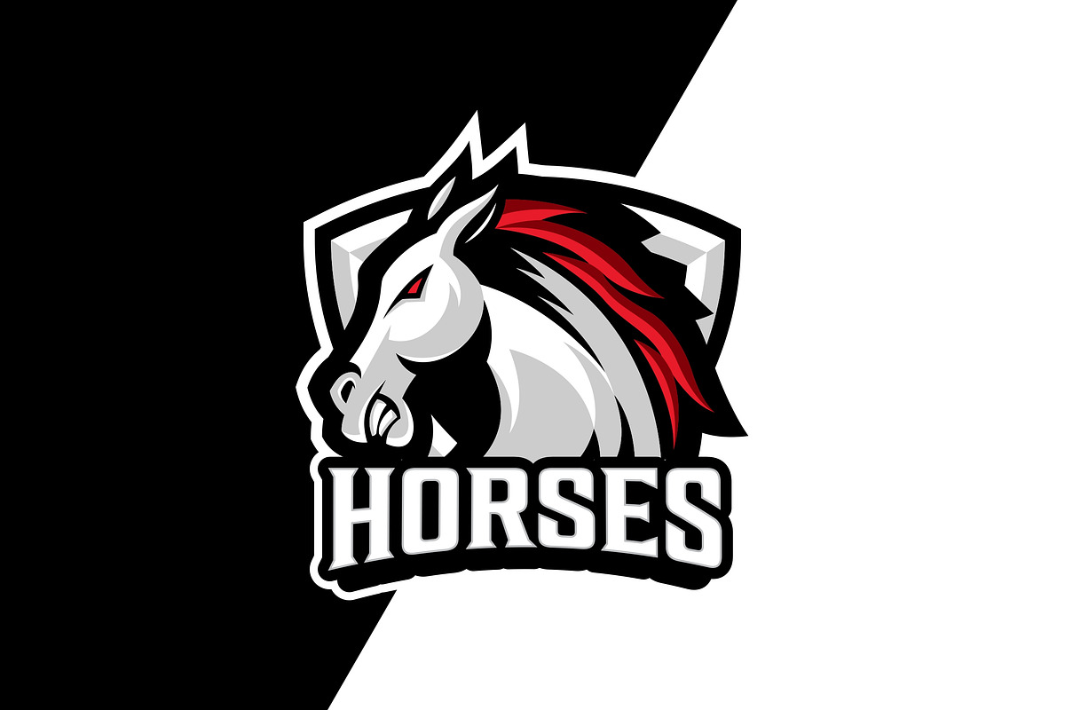 Horse Sport Mascot Logo Template, a Branding & Logo Template by EndR_ID