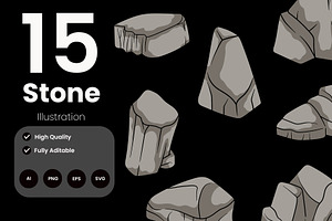 Collection of Stone Illustrations, an Object Illustration by baii09
