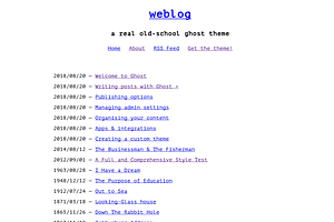 Weblog Old-school Ghost 5.0 Theme