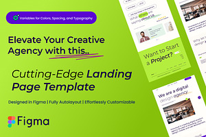 Modern & Responsive Creative Agency, a Landing Page Template by Alexander's Studio