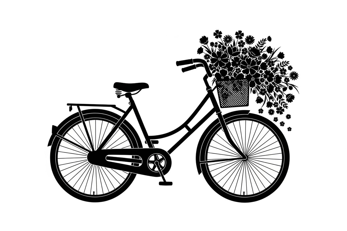 Flower Bicycle Silhouette Bundle, an Illustration by Gaye Art (Photo 28 of 31)