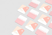 Square Business Card Mock-up, a Books & Magazine Mockup by pixiegraphics (Thumbnail 9 of 15)