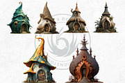 Fairy Tale Houses PNG Clipart Set V2, a Decorative Illustration by ThatsDesignArt (Thumbnail 7 of 10)