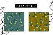 Eucalyptus Digital Paper Pack, a Pattern Graphic by Hand drawn Boutique (Thumbnail 5 of 9)