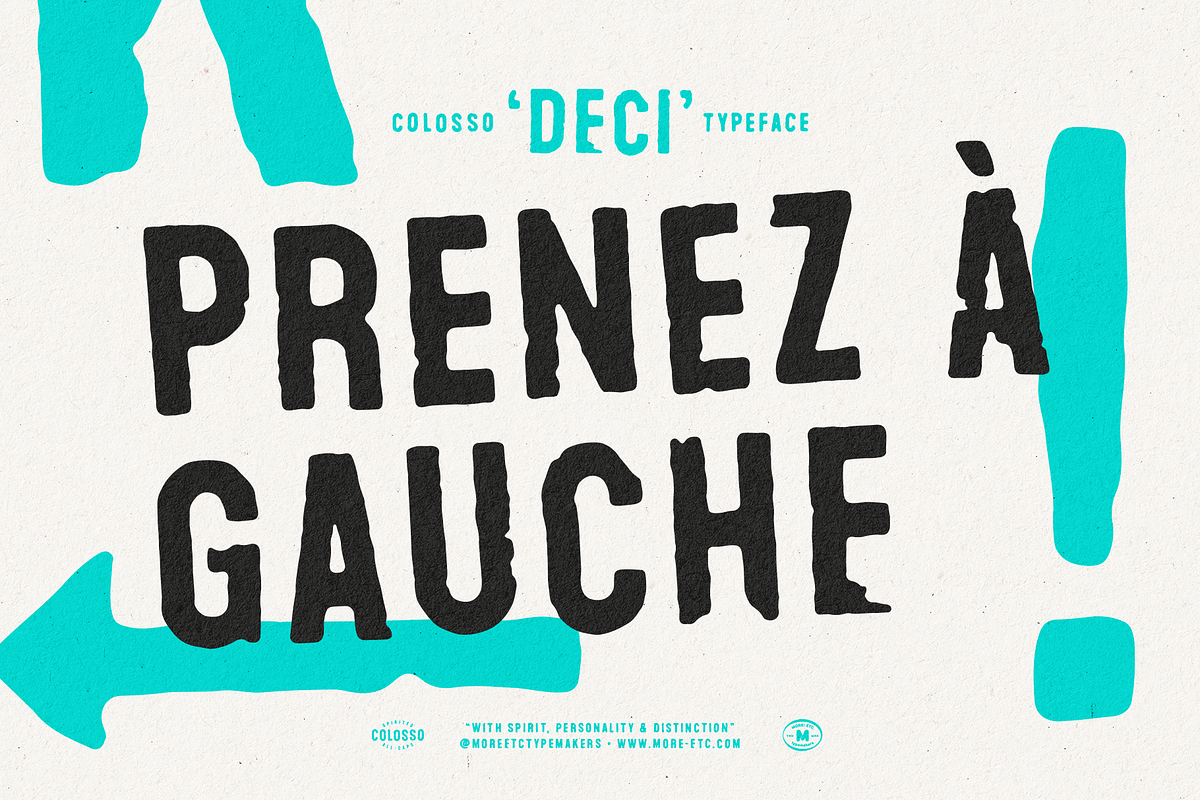 Colosso Deci Display Font, a Sans Serif Font by More Etc. Studios (Photo 7 of 13)