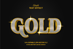 Text Effect Bling Gold