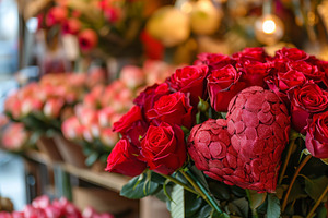 A stunning arrangement of red roses, a Photo by Iftikhar Alam