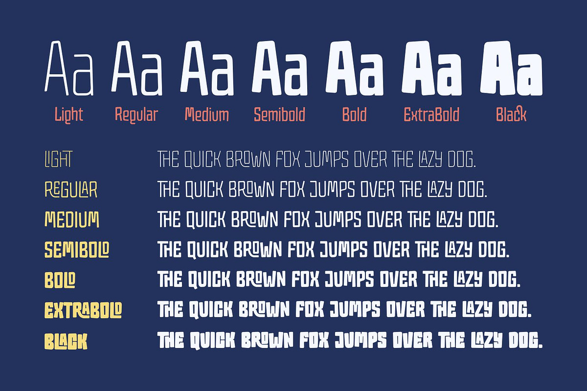 Happy Season Font Family, a Sans Serif Font by Asenbayu (Photo 3 of 14)