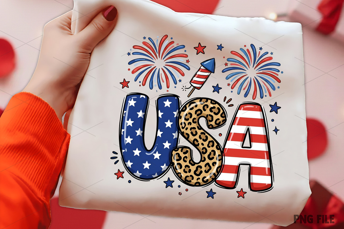 Patriotic USA Independence Day PNG, an Illustration by OK Design (Photo 3 of 4)