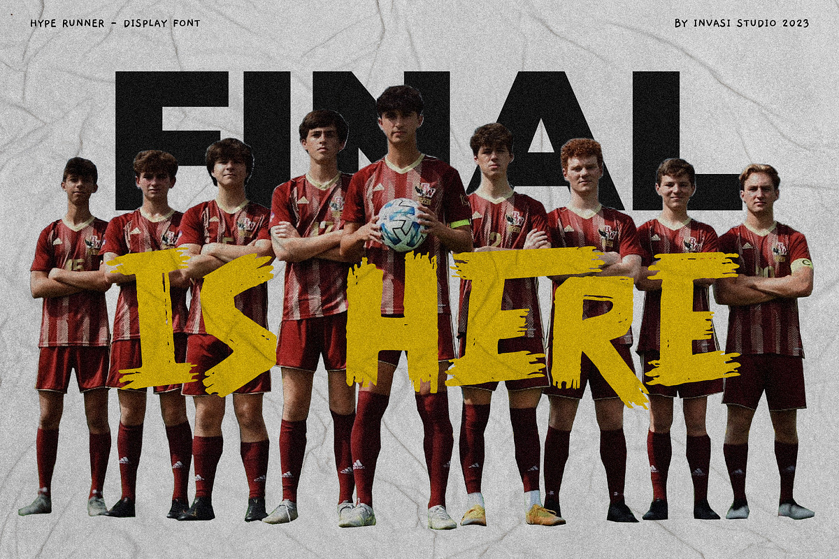 Hype Runner - Brushy Display Font, a Handwritten Font by Invasi Studio (Photo 8 of 10)