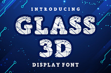 Glass 3D Font