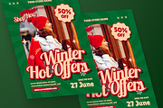 Snowflakes Hot Offers Flyer, a Flyer Template by MMPixelCraft (Thumbnail 6 of 6)