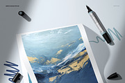 Linen Canvas Paper & Markers Mockup, a Pens & Pencil Mockup by creatsy5 (Thumbnail 4 of 6)