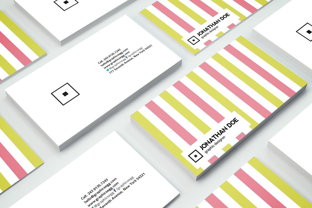 Clean minimal business card, a Business Card Template by GraphicsEgg (Photo 3 of 4)