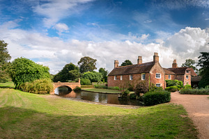 old hamlet in british countryside AI generated, a Photo by WorldOfPhotos