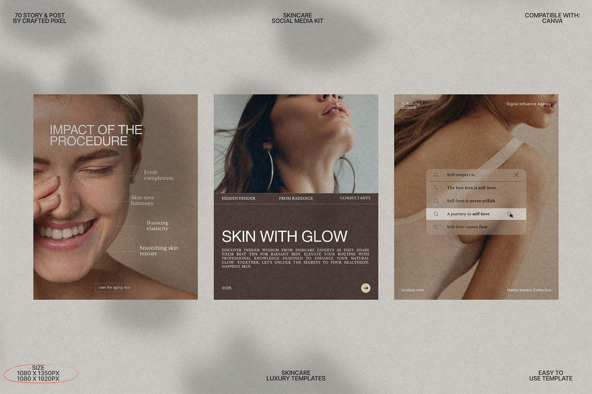Elegant Skincare Canva Templates preview 8