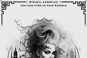Gothic Girls tattoo flash bundle, a Brush Add-On by ProcreateInk (Thumbnail 4 of 11)