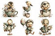 Whimsical Easter Duck Clipart, an Illustration by Daily.Designs (Thumbnail 3 of 7)