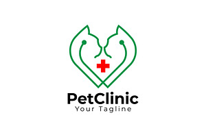 Veterinary and pet clinic logo