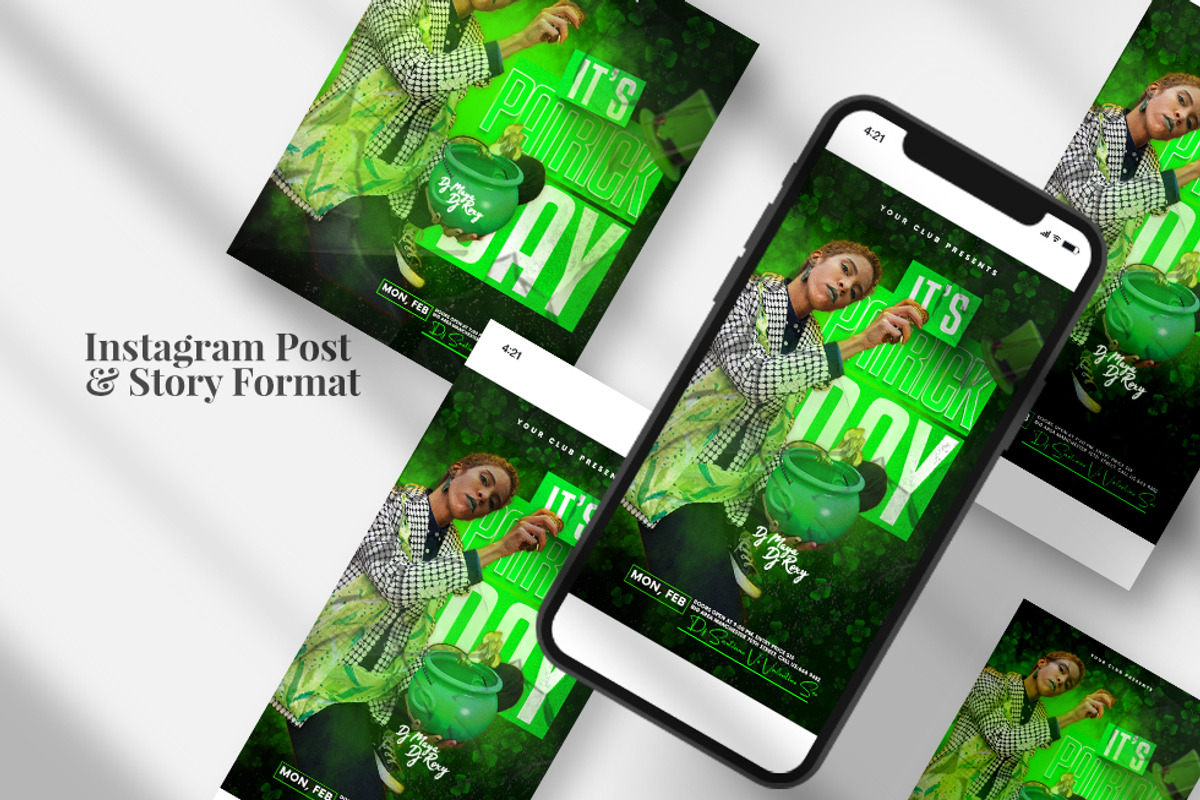 St.Patricks Day Instagram (PSD), a Social Media Template by studioflyers.com (Photo 2 of 3)