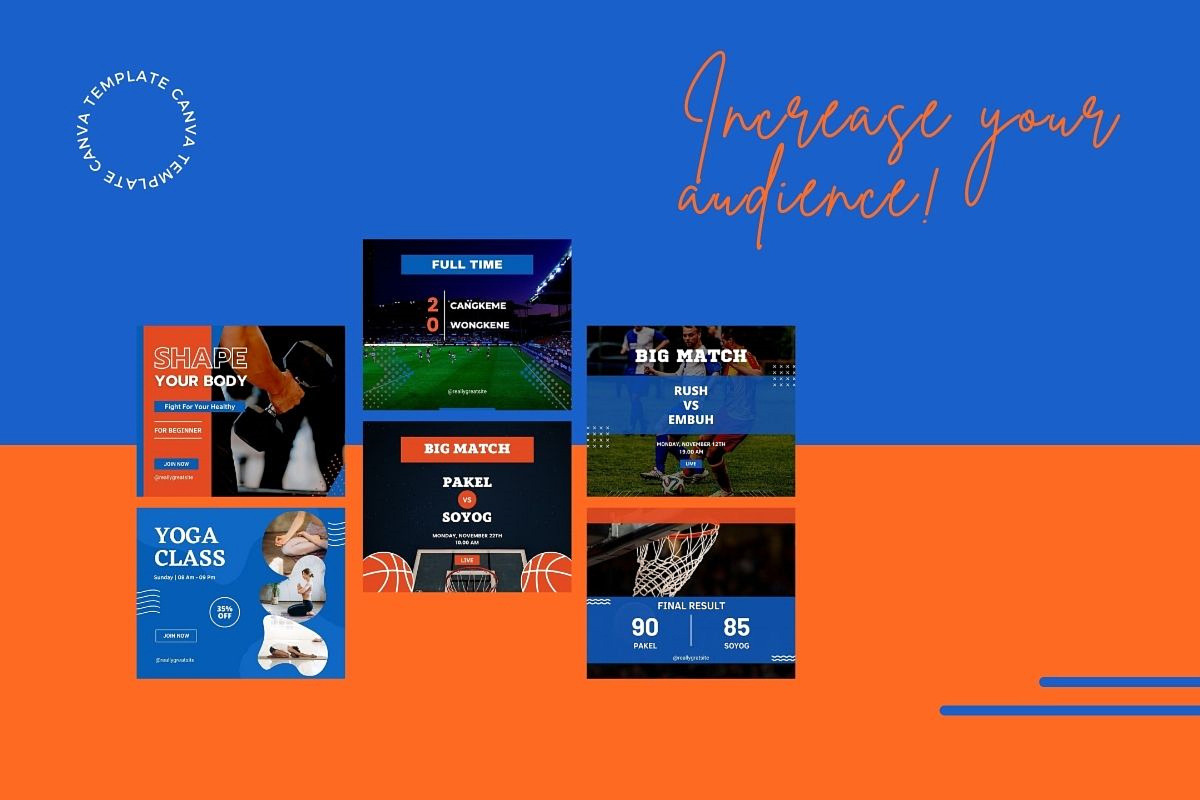 Sports Content Facebook Posts, a Social Media Template by emcrea (Photo 2 of 9)