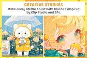 Procreate Sai and Clip Studio Brush, a Brush Add-On by nikiartcorner (Thumbnail 5 of 8)