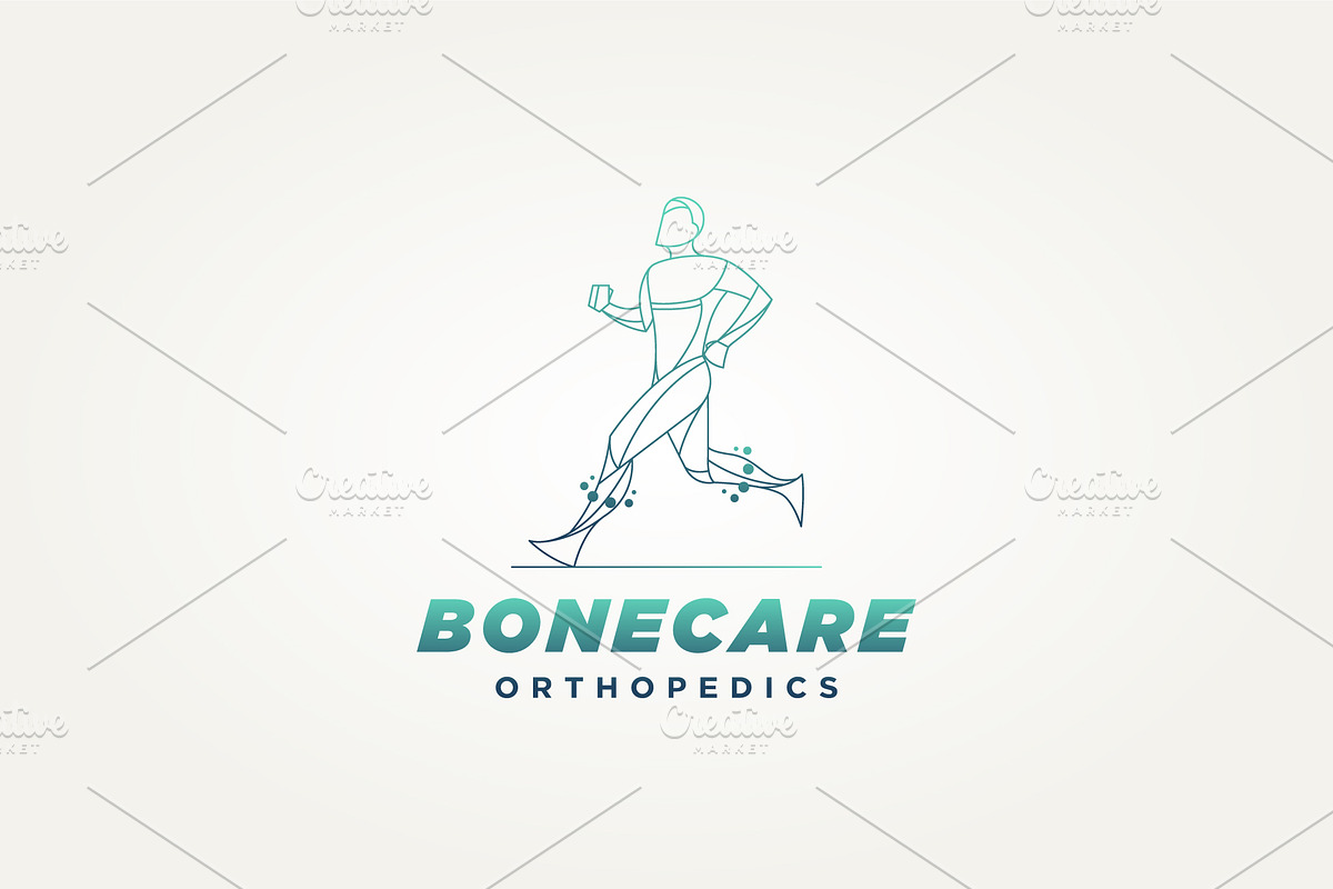 bone care orthopedic line art logo, a Branding & Logo Template by Blazybone