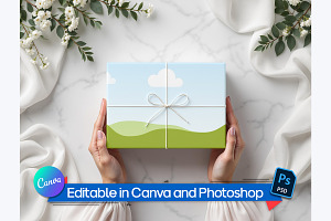 gift wrapping branding mockup, a Packaging Mockup by Rami's Mockups