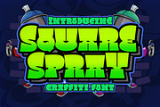 Square Spray Graffiti Font, a Blackletter Font by Blankids Studio (Thumbnail 1 of 6)