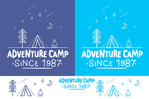 Trendy Camping Label 3 Pattern