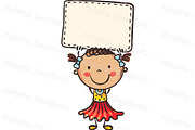Happy childrens holding blank signs, a Person Illustration by Bubert Art (Thumbnail 4 of 10)