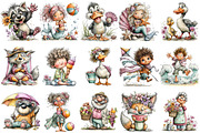 Whimsical Summer Clipart Bundle, an Illustration by OK Design (Thumbnail 3 of 6)