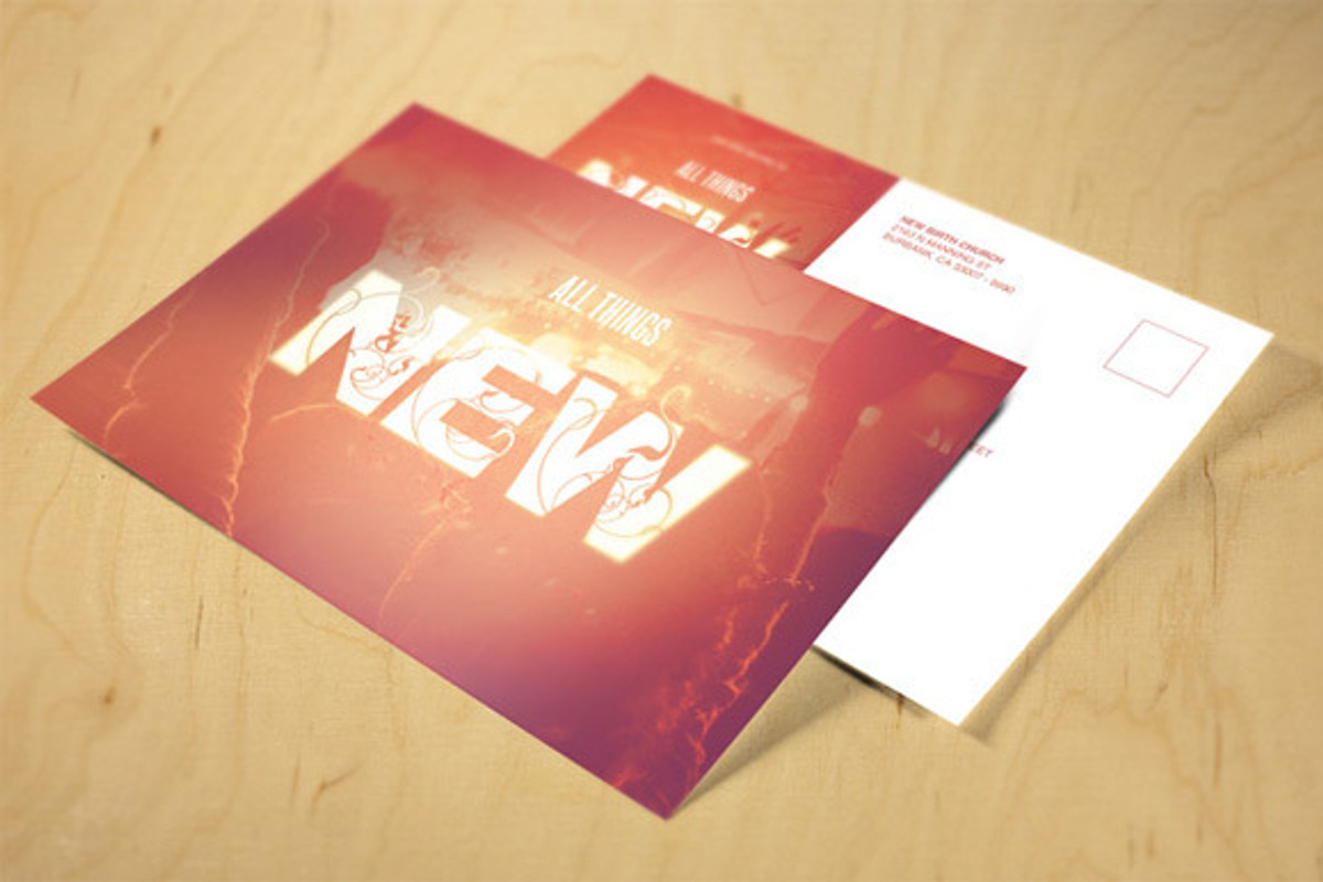 Give Thanks Church Postcard Bundle, a Card Template by loswl (Photo 3 of 4)