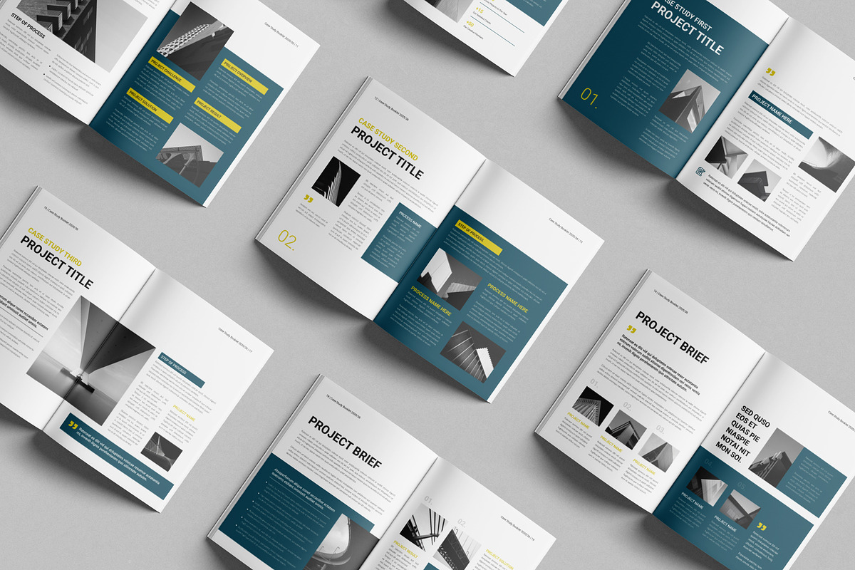 Case Study Booklet Template, a Brochure Template by DesignCrest (Photo 8 of 12)