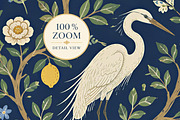 Midnight Heron | Botanical Wallpaper, a Wallpaper Graphic by by creative paper (Thumbnail 10 of 15)