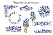 Watercolor wildflowers set, an Illustration by Artmanata (Thumbnail 4 of 26)