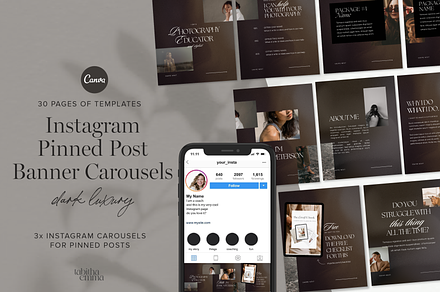 Instagram Pinned Post Carousels DARK
