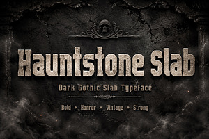 Hauntstone Slab, a Slab Serif Font by Wow Magic