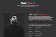 Razu - Dark Developer Portfolio HTML, a Bootstrap Template by Themeplaza (Thumbnail 2 of 6)