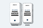 Glass Phone Mockup Set for Photoshop, a Device Mockup by AdeptDept (Thumbnail 3 of 9)