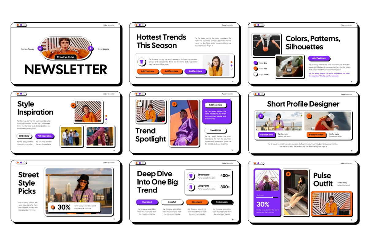 Pulse Newsletter Google Slides, a Presentation Template by Loin Studio (Photo 3 of 4)
