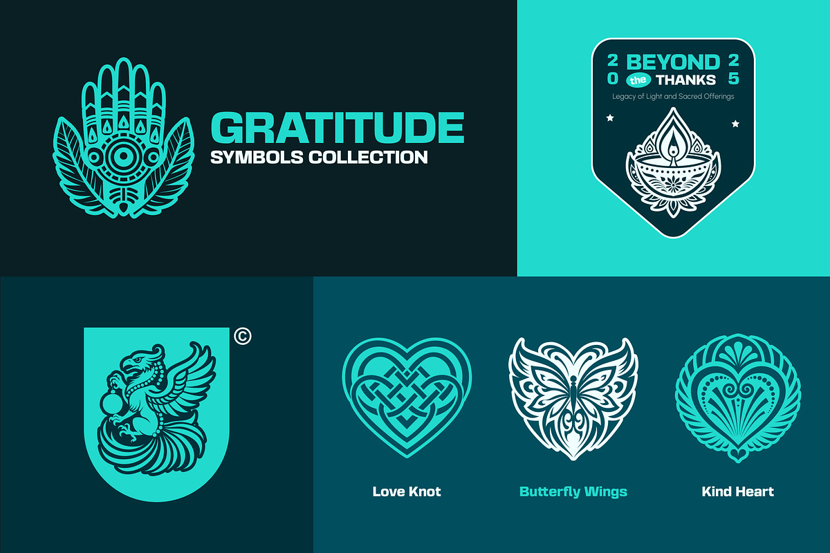 Gratitude Symbol Art Set, a Solid Icon by Creative Stall (Photo 5 of 10)