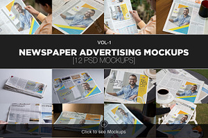 Newspaper Advert. Mockups Bundle