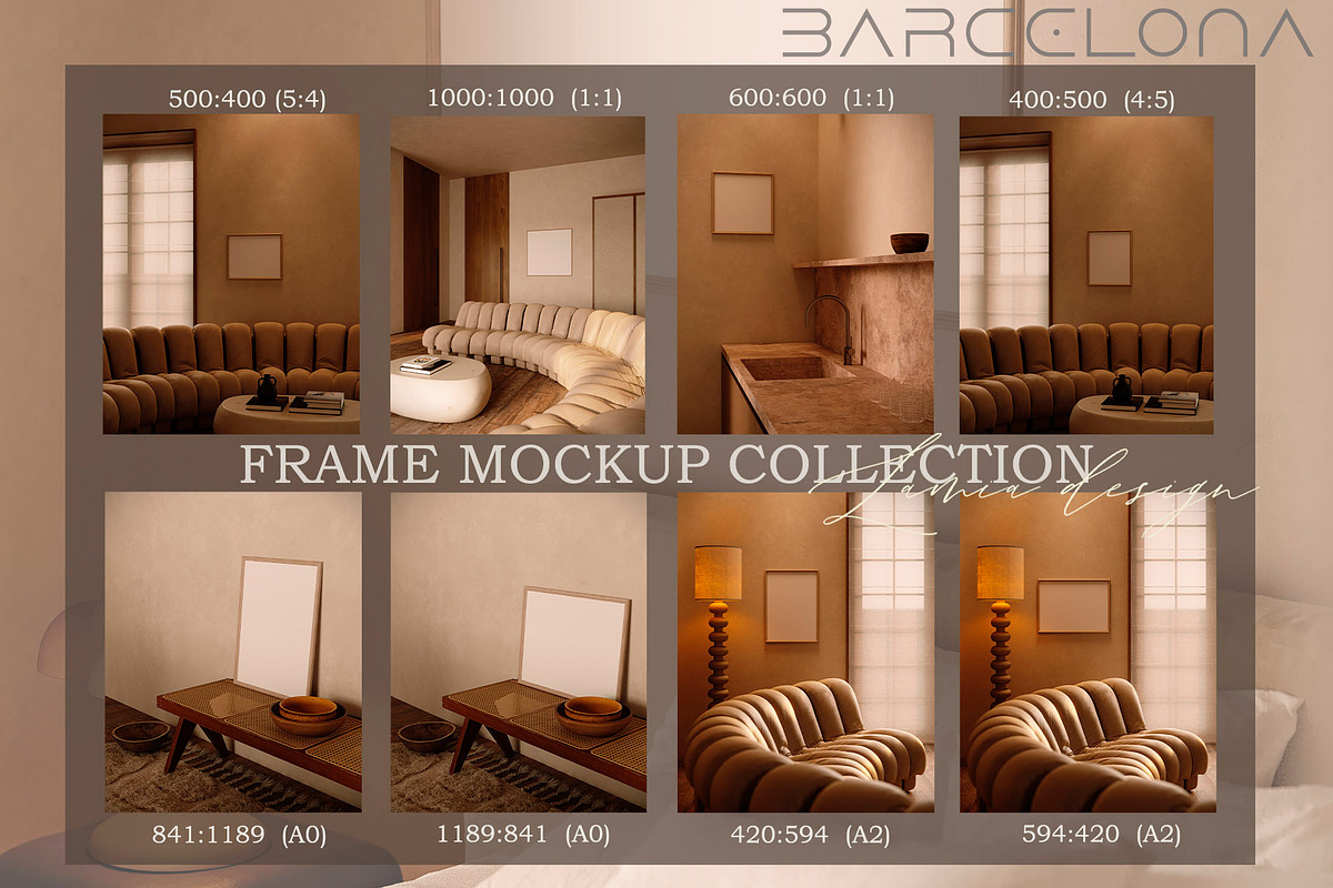 BARCELONA Room Natural FRAME MOCKUP, a Household Mockup by LAMIA DESIGN (Photo 20 of 22)