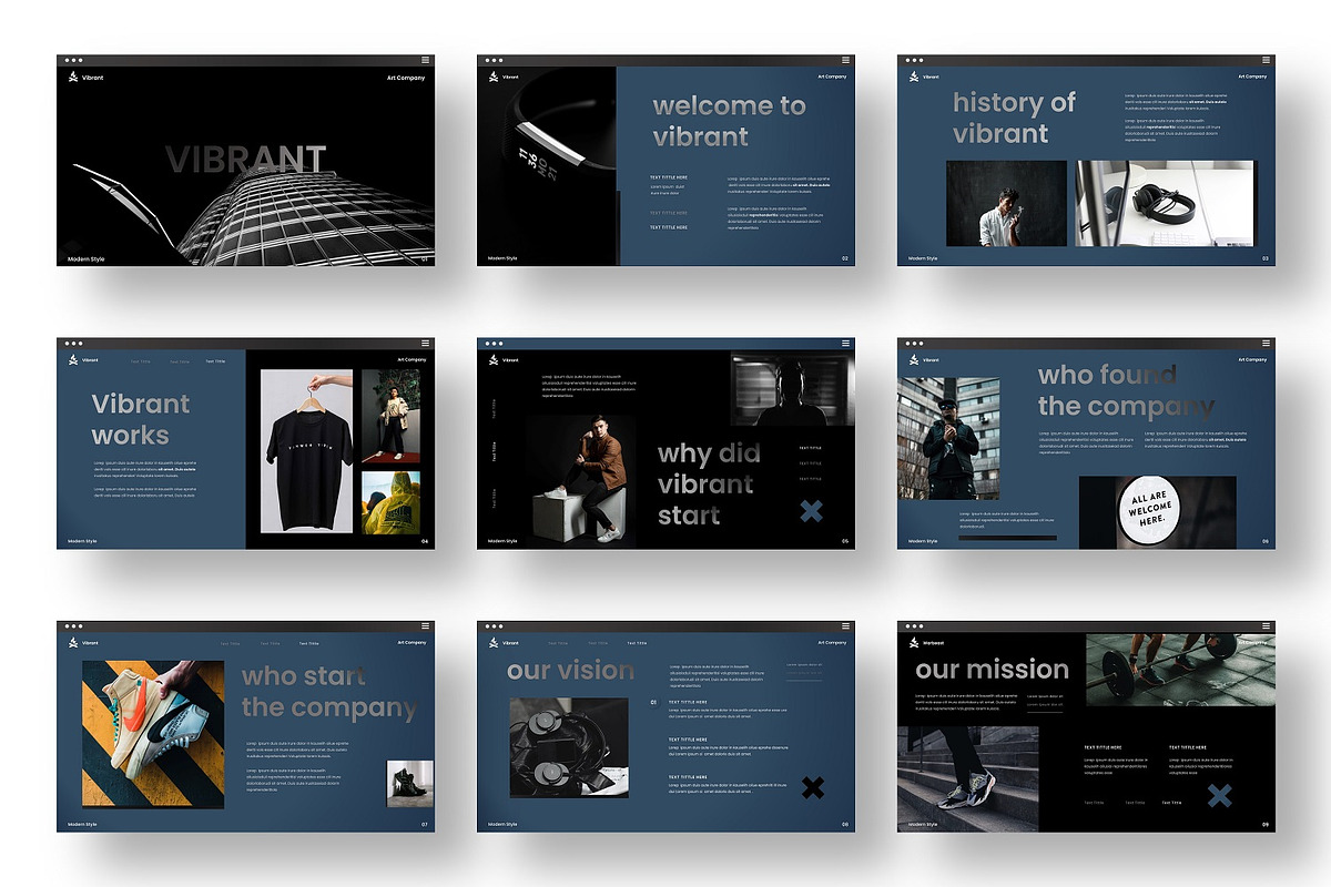 Vibrant - Business Google Slide, a Presentation Template by Dens Creative Studio (Photo 2 of 6)