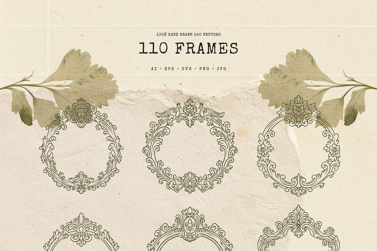 Dark Academia Frame & Ornament Kit, an Object Graphic by KetteCreate (Photo 4 of 21)