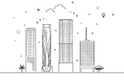 Banner of Miami City, an Outline Icon by Tettygreen (Thumbnail 2 of 2)
