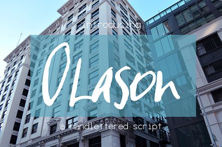 Olason Font, a Script Font by SophieSaxo