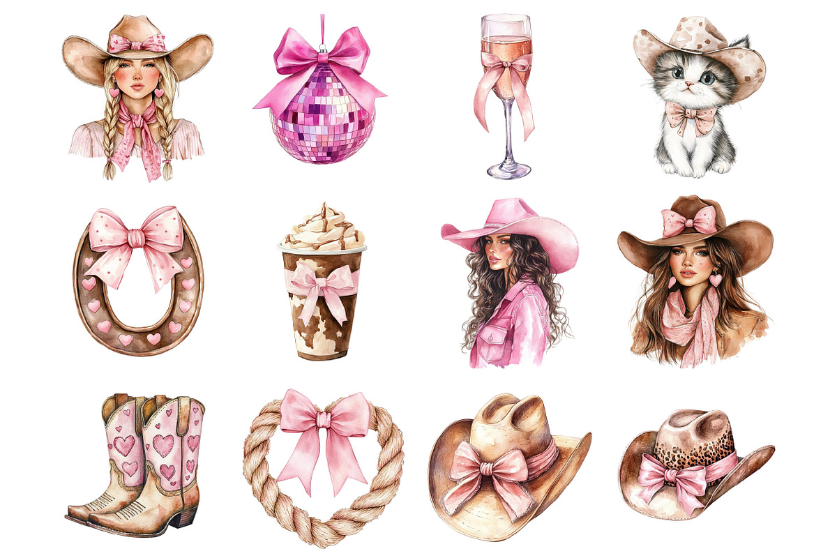 Watercolor Western Clipart, a Seasonal Illustration by Design Market (Photo 4 of 5)